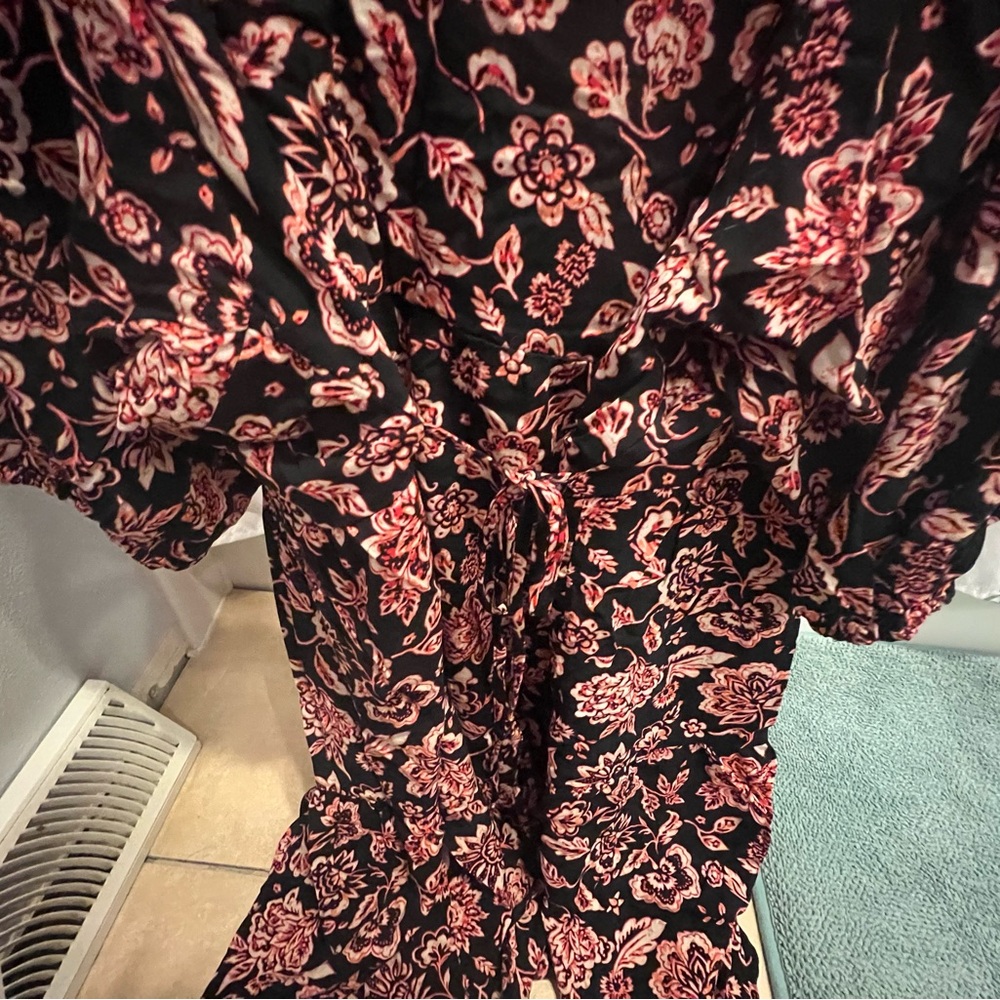 Maurices black and pink midi dress EUC - Picture 3 of 4
